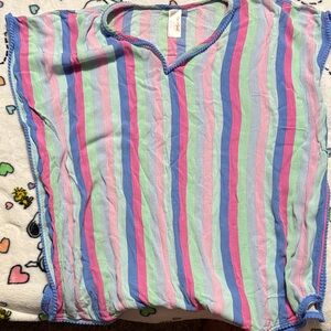 Cat & Jack Multicolor Striped Kids cover up